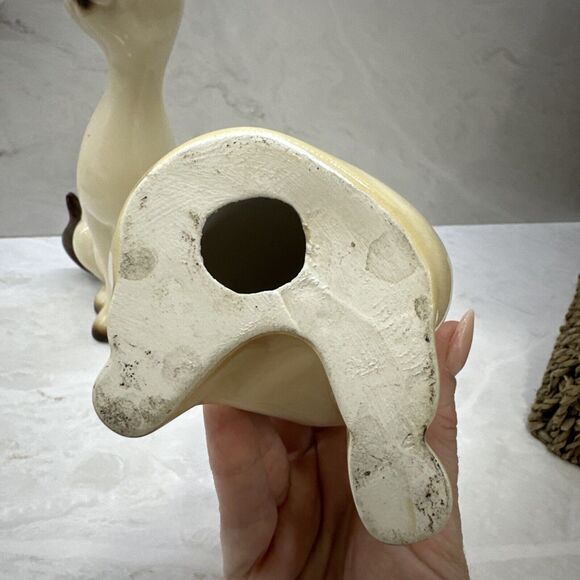 2 Vintage Ceramic Vicki MCM Siamese Cats 7in and 8in Tall Signed Delicate Lovely - Picture 13 of 14